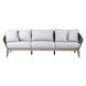 Athos Grey And Light Eucalyptus Wood 93" Outdoor Sofa