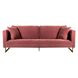 Lenox Pink Velvet Modern 90" Sofa