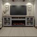 Avalon Sandstone and Whiskey 97" TV Stand with Fireplace
