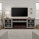 Avalon Sandstone and Whiskey 97" TV Stand with Fireplace
