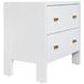 Andre Matte White Lacquer Oak 2 Drawer Side Table