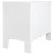 Andre Matte White Lacquer Oak 2 Drawer Side Table