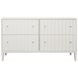 Angus Matte White Lacquer 4 Drawer Fluted Chest