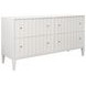 Angus Matte White Lacquer 4 Drawer Fluted Chest