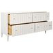 Angus Matte White Lacquer 4 Drawer Fluted Chest