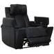 Phoenix Autumn Black Leather Zero Gravity Power Recliner with LED and USB Charging