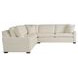 Anna Henequen Ivory Performance Fabric 3 Piece Modular Sectional with Pillows