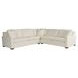 Anna Henequen Ivory Performance Fabric 3 Piece Modular Sectional with Pillows