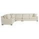 Anna Henequen Ivory Performance Fabric 4 Piece Modular Sectional with Pillows