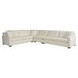 Anna Henequen Ivory Performance Fabric 4 Piece Modular Sectional with Pillows