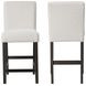 High Line White Upholstered Counter Height Chair Set of 2