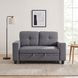 Ansley Gray 57" Loveseat with Pull Out Bed