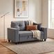Ansley Gray 57" Loveseat with Pull Out Bed