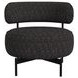 Rita Black Upholstered Swivel Chair