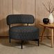 Rita Black Upholstered Swivel Chair