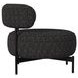 Rita Black Upholstered Swivel Chair