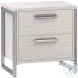 Stratum Mist And Polished Nickel Nightstand