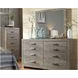 Culverbach Gray 6 Drawer Dresser and Rectangular Mirror
