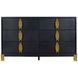 Empire Black Upholstered Panel Bedroom Set with LED
