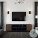 Aria Black And Walnut 85" TV Stand