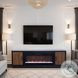 Aria Black And Walnut 83" Fireplace TV Stand