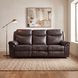 Aram Dark Brown 89" Double Reclining Sofa