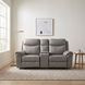Aram Gray Glider Reclining Loveseat With Console