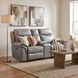 Aram Gray Glider Reclining Loveseat With Console
