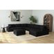 Mesa Black Upholstered Square Modular Ottoman