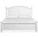 Crownfall Whisper White and Cerused Nutmeg Queen Panel Bed