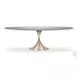 Semper Whisper Of Gold 96" Oval Dining Table