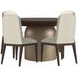 Verge Handcrafted Walnut and Bronze Metallic Extendable Round Dining Room Set