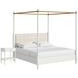 Haven Warm White Upholstered Canopy Poster Bedroom Set