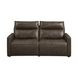 ModZ Chocolate Leather 2 Piece Modular Power Reclining Sectional with Power Headrest and USB Charging