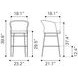 Freycinet Natural Outdoor Bar Stool Set of 2
