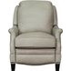 Ashebrooke Shoreham Cream Leather Push Thru The Arms Recliner with Nailhead Trim