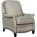Ashebrooke Shoreham Cream Leather Push Thru The Arms Recliner with Nailhead Trim