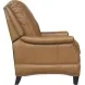 Ashebrooke Shoreham Ponytail Leather Push Thru The Arms Recliner with Nailhead Trim