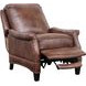 Ashebrooke Wenlock Tawny Leather Push Thru The Arms Recliner with Nailhead Trim