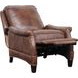 Ashebrooke Wenlock Tawny Leather Push Thru The Arms Recliner with Nailhead Trim
