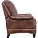 Ashebrooke Wenlock Tawny Leather Push Thru The Arms Recliner with Nailhead Trim