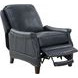 Ashebrooke Barone Navy Blue Leather Push Thru The Arms Recliner with Nailhead Trim