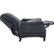 Ashebrooke Barone Navy Blue Leather Push Thru The Arms Recliner with Nailhead Trim