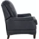 Ashebrooke Barone Navy Blue Leather Push Thru The Arms Recliner with Nailhead Trim