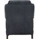 Ashebrooke Barone Navy Blue Leather Push Thru The Arms Recliner with Nailhead Trim