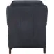 Ashebrooke Barone Navy Blue Leather Push Thru The Arms Recliner with Nailhead Trim