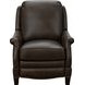 Ashebrooke Ashford Walnut Leather Push Thru The Arms Recliner with Nailhead Trim