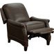 Ashebrooke Ashford Walnut Leather Push Thru The Arms Recliner with Nailhead Trim