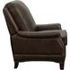 Ashebrooke Ashford Walnut Leather Push Thru The Arms Recliner with Nailhead Trim