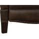 Ashebrooke Ashford Walnut Leather Push Thru The Arms Recliner with Nailhead Trim